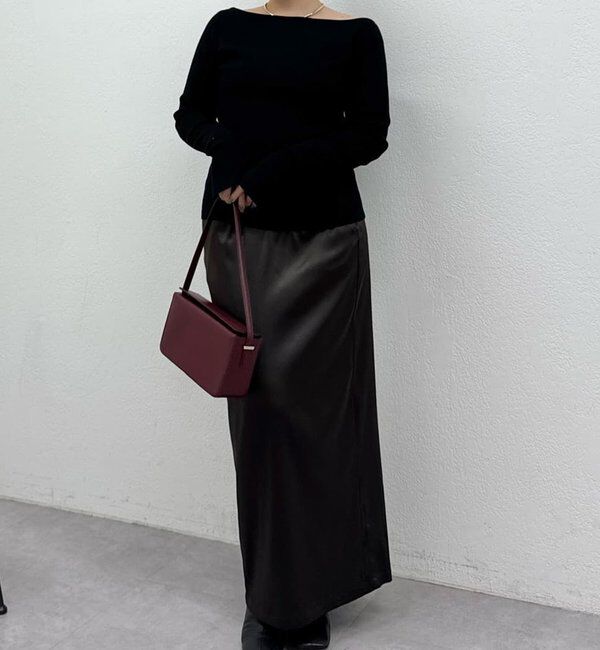  「【ルミネ限定カラー】【手洗い可能】ストレッチサテンタイトスカート」|スカート|