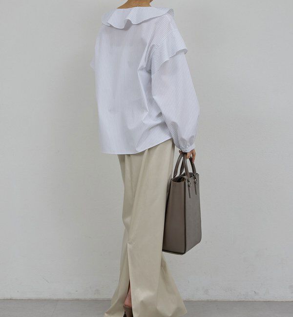  「【手洗い可】ラッフルフリルブラウス」|シャツ・ブラウス|