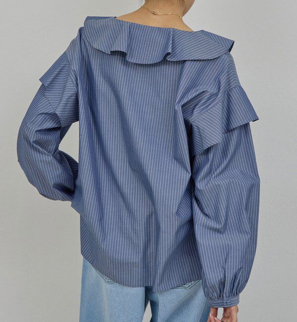  「【手洗い可】ラッフルフリルブラウス」|シャツ・ブラウス|