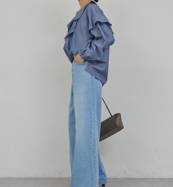  「【手洗い可】ラッフルフリルブラウス」|シャツ・ブラウス|