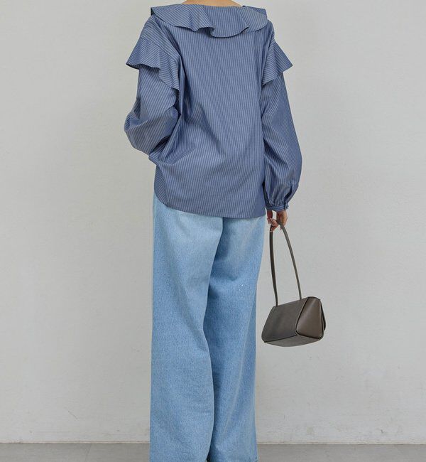  「【手洗い可】ラッフルフリルブラウス」|シャツ・ブラウス|