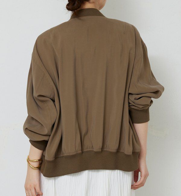  「【人気BZが素材を変えて再登場！】サテンブルゾン」|ブルゾン・スタジャン|