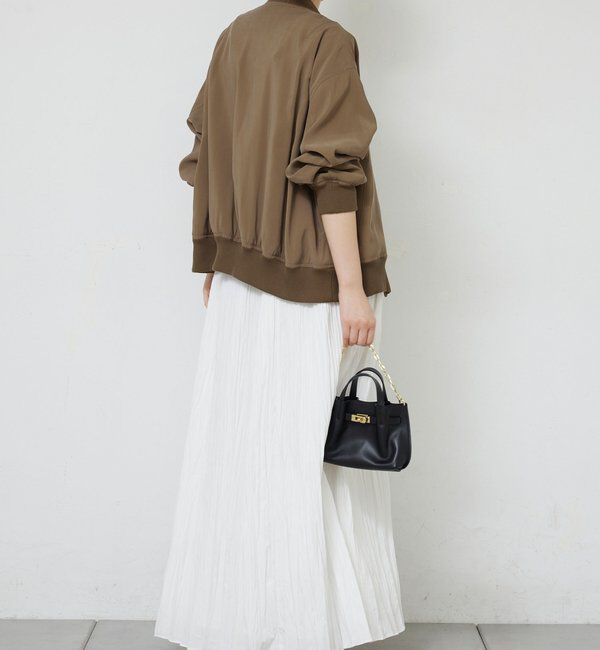  「【人気BZが素材を変えて再登場！】サテンブルゾン」|ブルゾン・スタジャン|