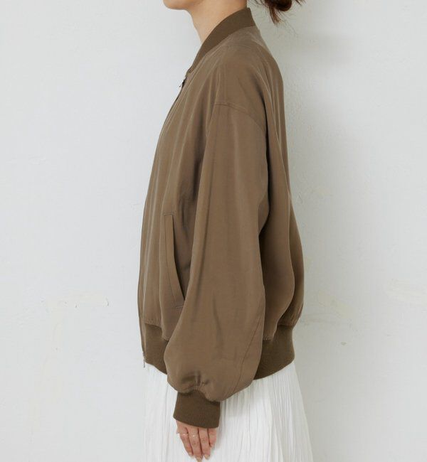  「【人気BZが素材を変えて再登場！】サテンブルゾン」|ブルゾン・スタジャン|