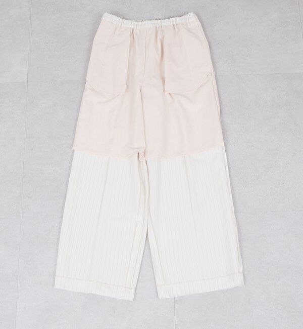  「【手洗い可】ストライプイージーパンツ」|チノ|