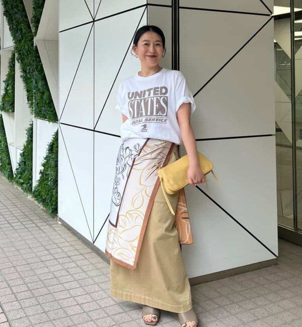  「【CHIKAコラボ】チノストレッチスカート」|スカート|