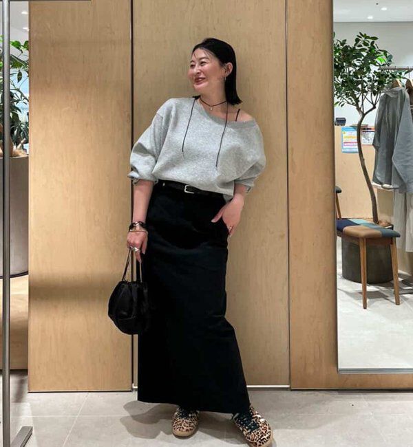  「【CHIKAコラボ】チノストレッチスカート」|スカート|