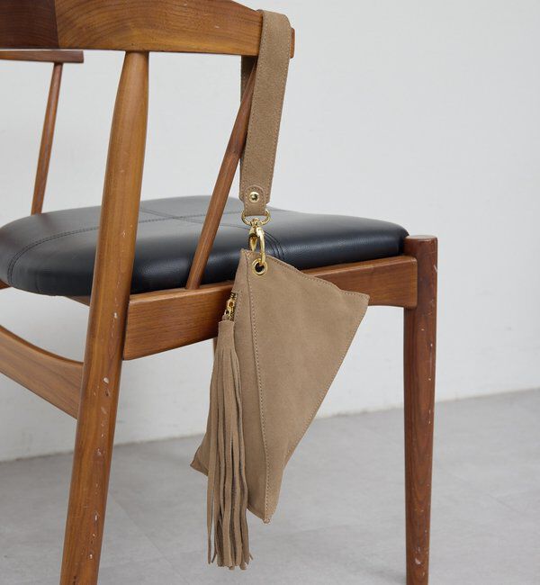  「【Maurizio Taiuti】トライアングルバッグ」|クラッチバッグ|サンドベージュ