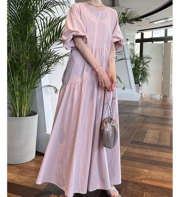  「【3サイズ展開】ドロストギャザーワンピース」|ワンピース|