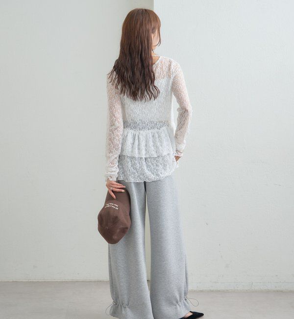  「裾ドロストスウェットパンツ」|チノ|