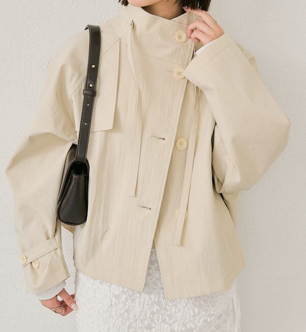  「スタンドカラーショートトレンチ」|トレンチコート|