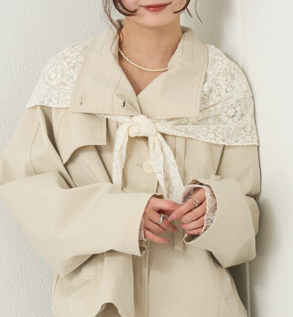  「スタンドカラーショートトレンチ」|トレンチコート|