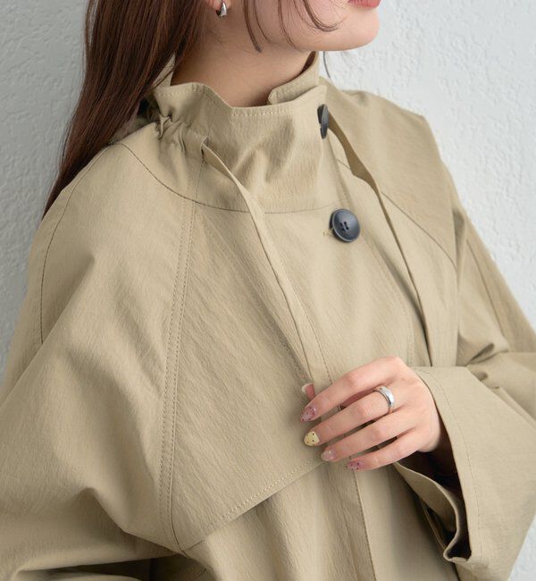  「スタンドカラーショートトレンチ」|トレンチコート|