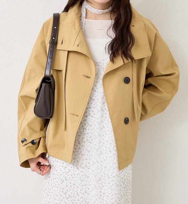  「スタンドカラーショートトレンチ」|トレンチコート|
