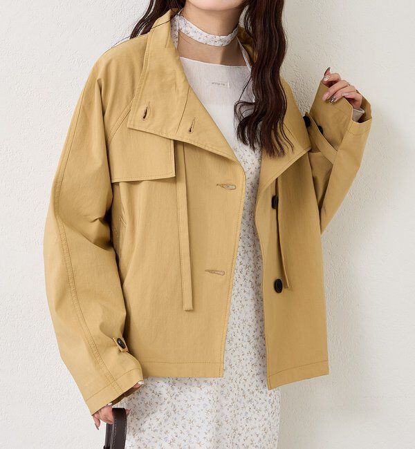  「スタンドカラーショートトレンチ」|トレンチコート|