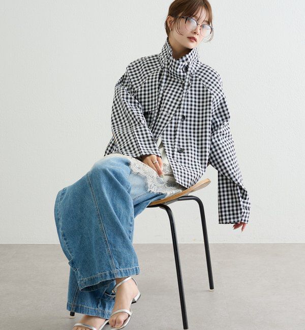  「スタンドカラーショートトレンチ」|トレンチコート|