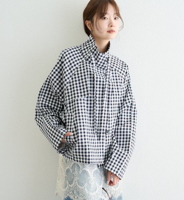  「スタンドカラーショートトレンチ」|トレンチコート|