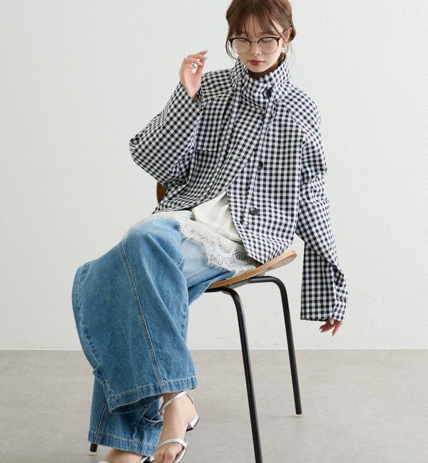  「スタンドカラーショートトレンチ」|トレンチコート|