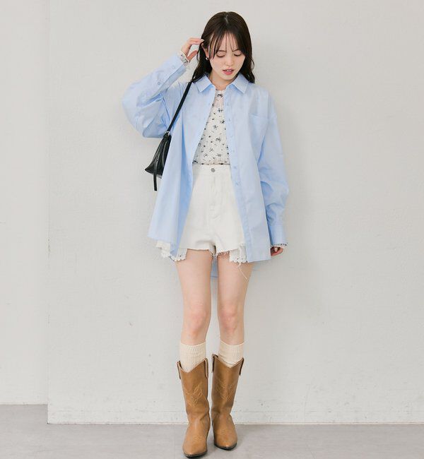  「ボタンレイヤードBIGシャツ」|シャツ・ブラウス|