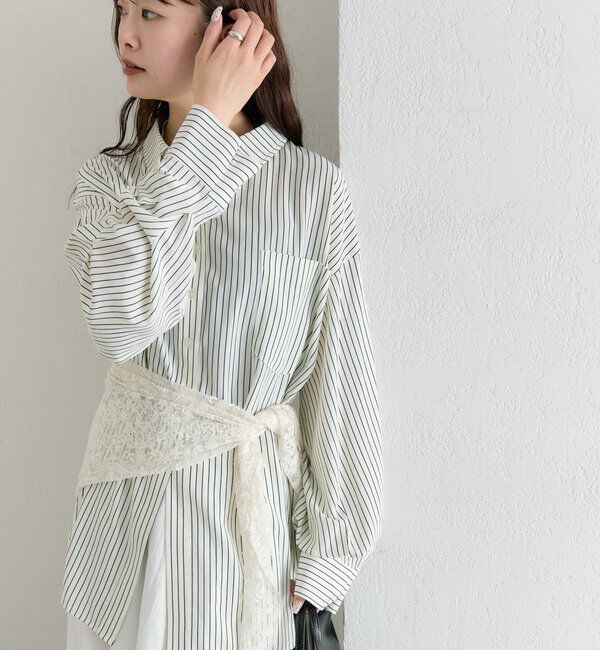  「ボタンレイヤードBIGシャツ」|シャツ・ブラウス|