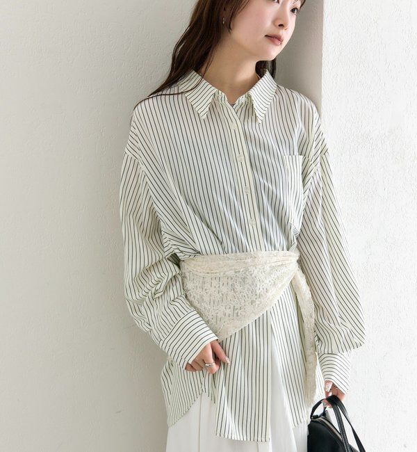 「ボタンレイヤードBIGシャツ」|シャツ・ブラウス|