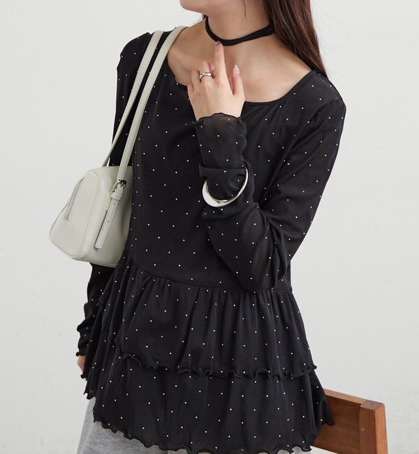  「26SSドットティアードプルオーバー」|Tシャツ・カットソー|ブラック