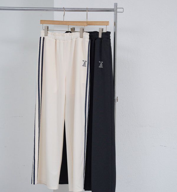  「ロゴ刺繍イージーパンツ」|チノ|