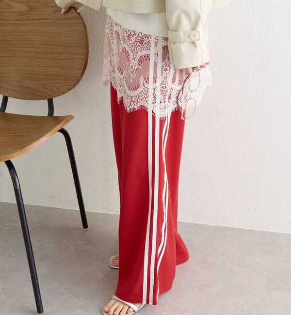  「ロゴ刺繍イージーパンツ」|チノ|