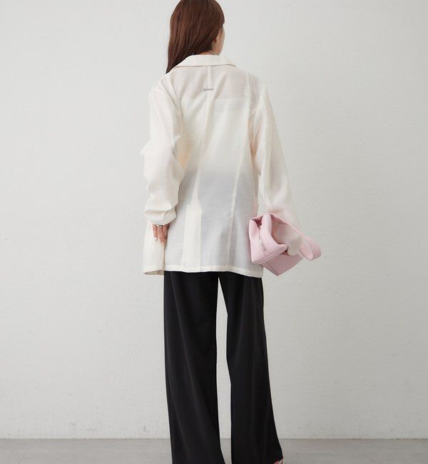  「ロゴ刺繍イージーパンツ」|チノ|