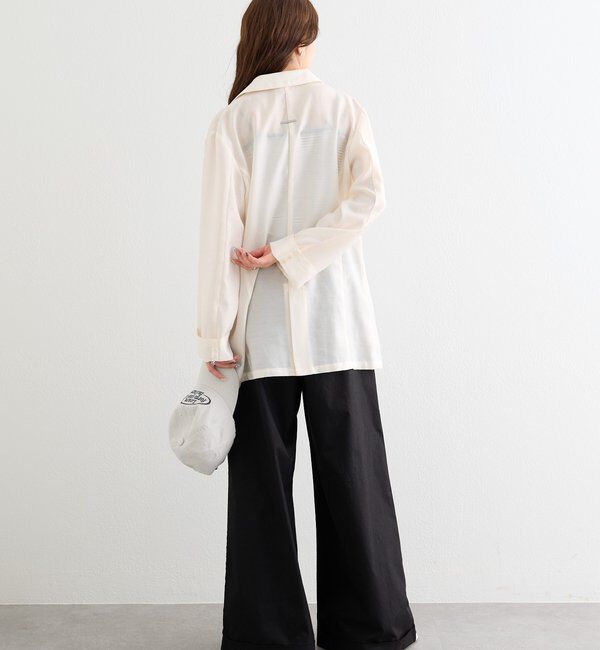  「ワイドベルトタックパンツ」|チノ|