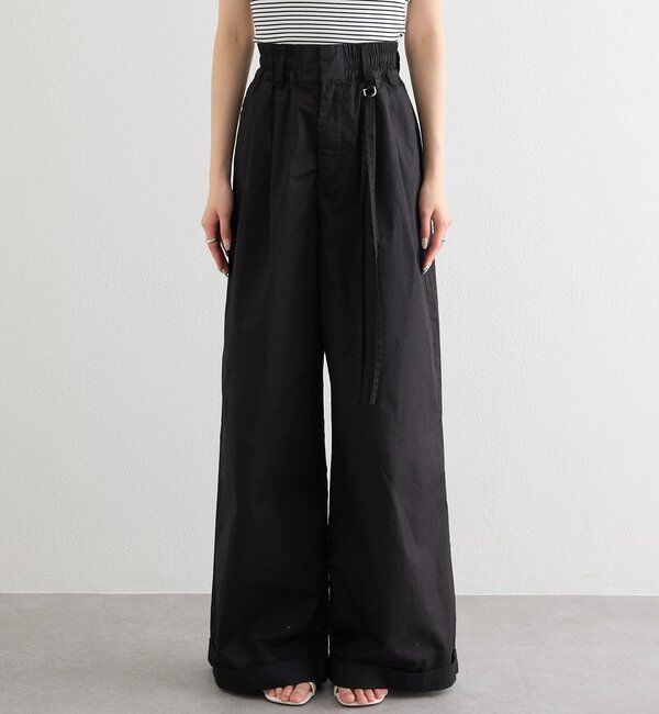  「ワイドベルトタックパンツ」|チノ|
