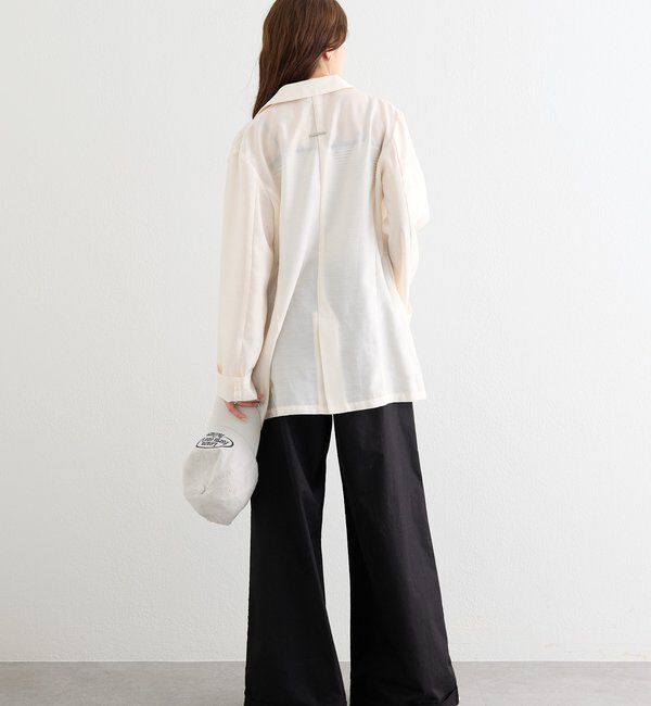  「ワイドベルトタックパンツ」|チノ|