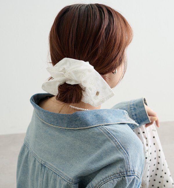  「チャーム付きフラワーシュシュ」|その他|