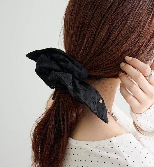  「チャーム付きフラワーシュシュ」|その他|