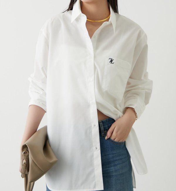  「ロゴ刺繍シャツ」|シャツ・ブラウス|