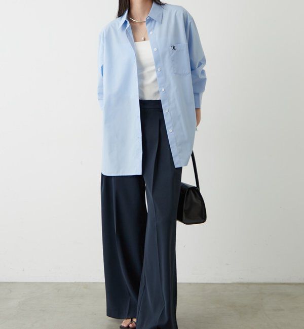  「ロゴ刺繍シャツ」|シャツ・ブラウス|