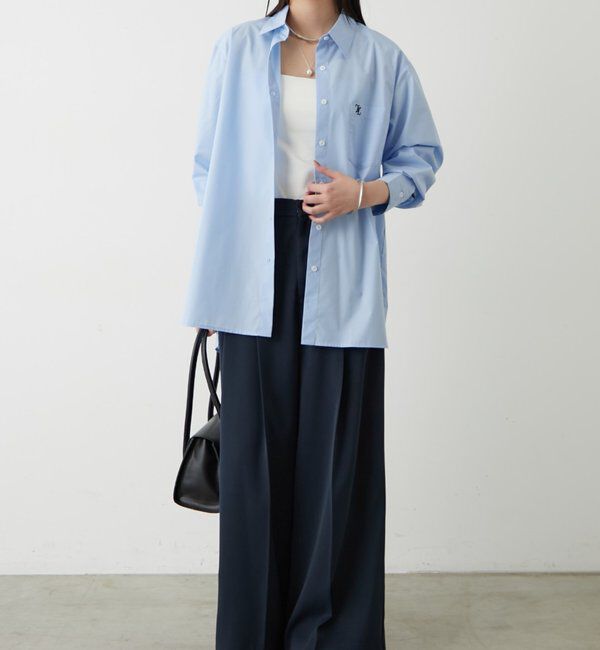  「ロゴ刺繍シャツ」|シャツ・ブラウス|