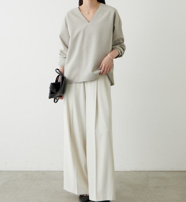  「ダブルクロスVブラウス」|シャツ・ブラウス|