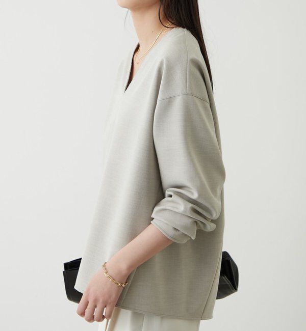  「ダブルクロスVブラウス」|シャツ・ブラウス|