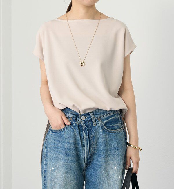  「カットジョーゼットフレンチブラウス」|シャツ・ブラウス|ベージュ