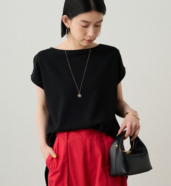  「カットジョーゼットフレンチブラウス」|シャツ・ブラウス|ブラック