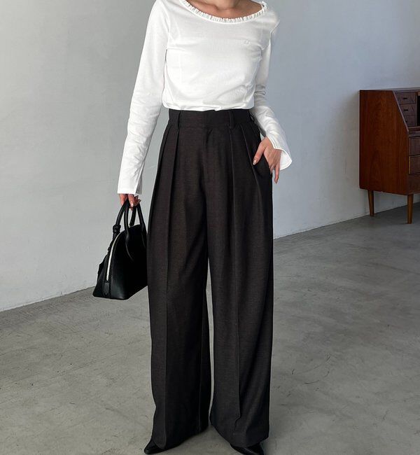  「〈C.L〉フリル襟ボートネックTシャツ」|Tシャツ・カットソー|