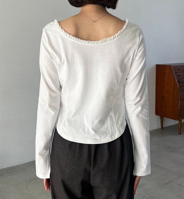  「〈C.L〉フリル襟ボートネックTシャツ」|Tシャツ・カットソー|