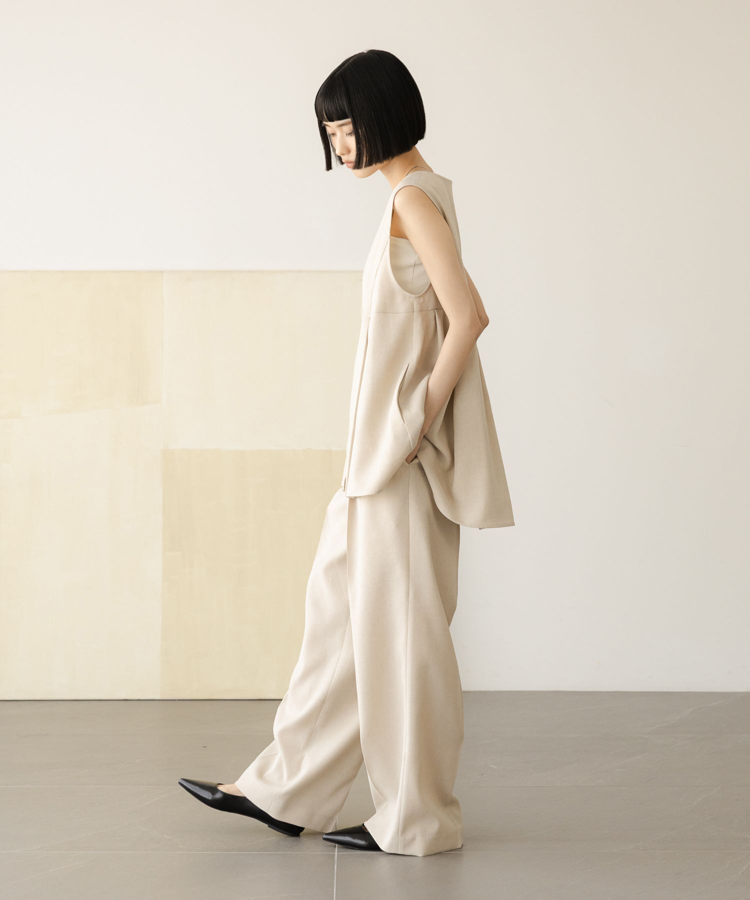 LOWRYS FARM「ホップサックワイドパンツ」|チノ|