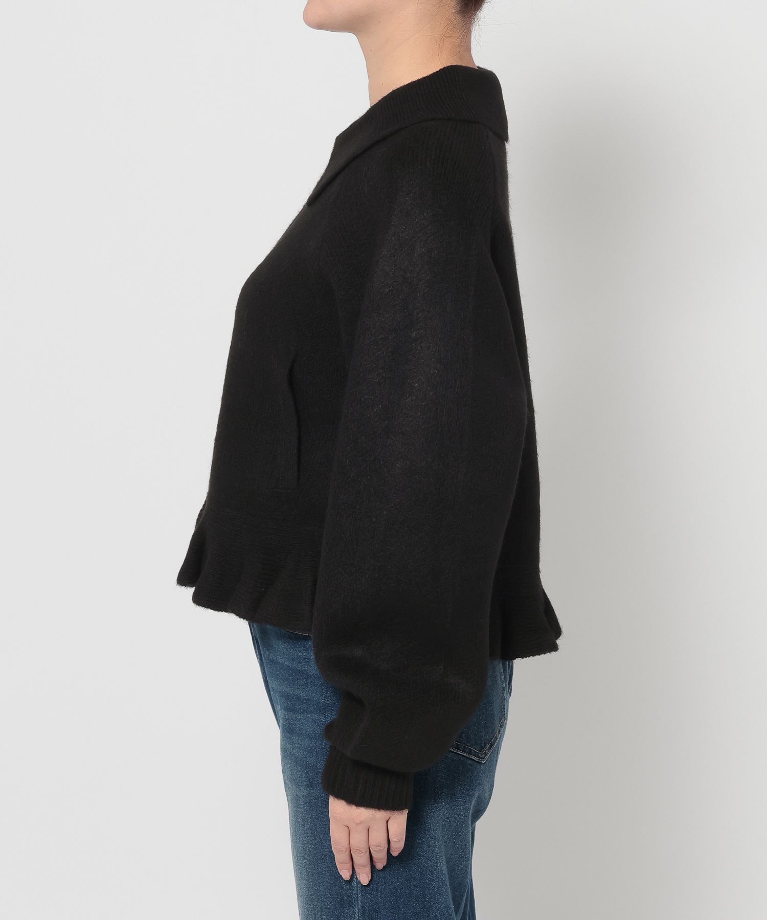 LOWRYS FARM「エリニットフリルブルゾン」|その他|