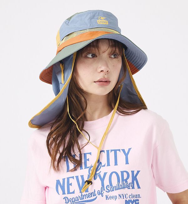 ABAHOUSE「【CHUMS / チャムス】サンシェードハット / ユニセックス / 帽子」|その他|ブルー系その他1