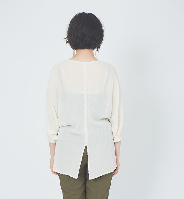 qualite「【WEB限定】ドビーカシュクールブラウス」|シャツ・ブラウス|