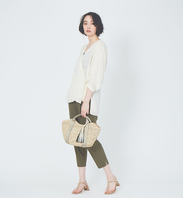 qualite「【WEB限定】ドビーカシュクールブラウス」|シャツ・ブラウス|