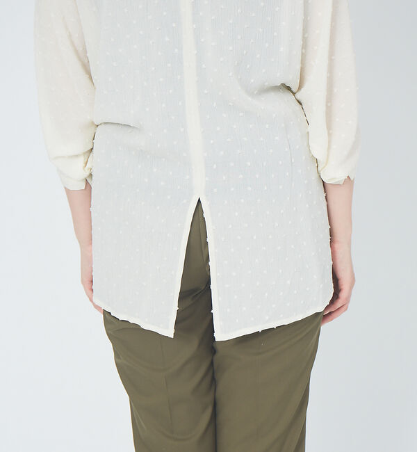 qualite「【WEB限定】ドビーカシュクールブラウス」|シャツ・ブラウス|