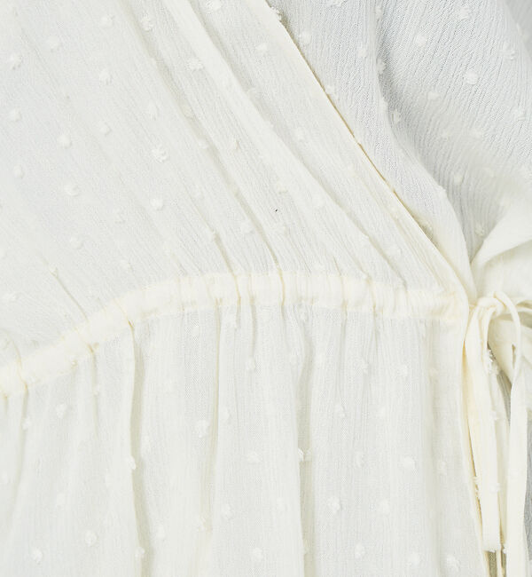 qualite「【WEB限定】ドビーカシュクールブラウス」|シャツ・ブラウス|